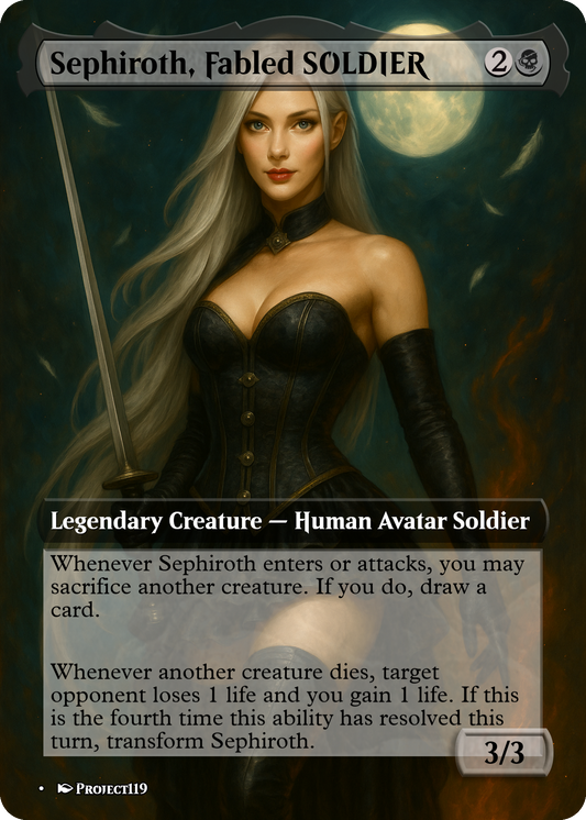 Sephiroth, Fabled SOLDIER - Magic the Gathering Proxy Card