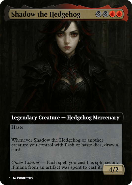 Shadow the Hedgehog - Gothic Beauties Magic the Gathering Proxy Card