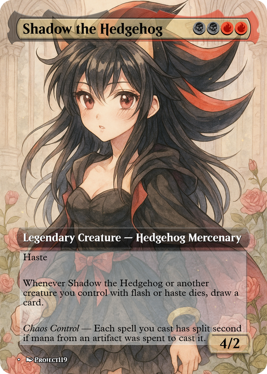 Shadow the Hedgehog - Shoujo Princess Magic the Gathering Proxy Card