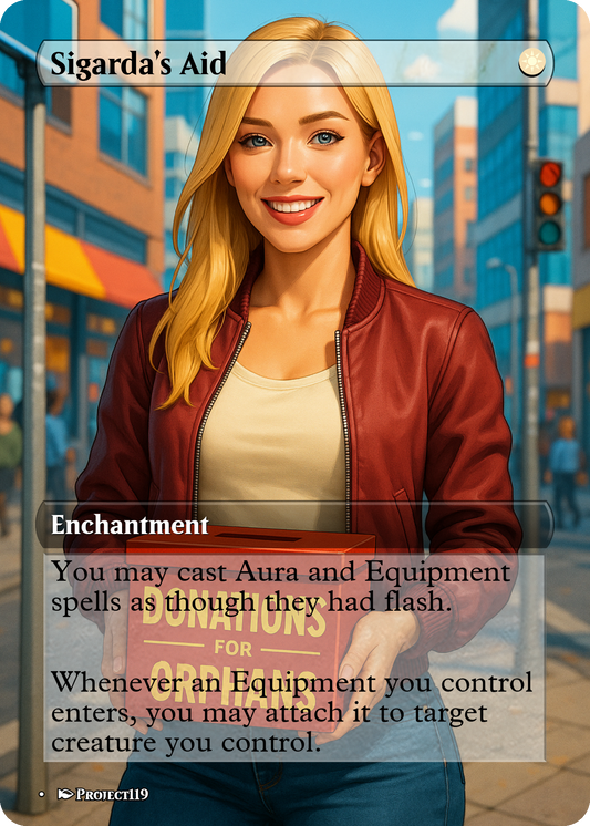 Sigarda's Aid - Digital Pin Up Magic the Gathering Proxy Card