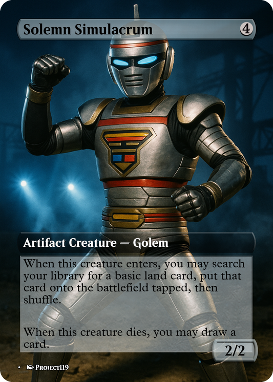 Solumn Simulcarum "Sad Robot" - Magic the Gathering Proxy Card