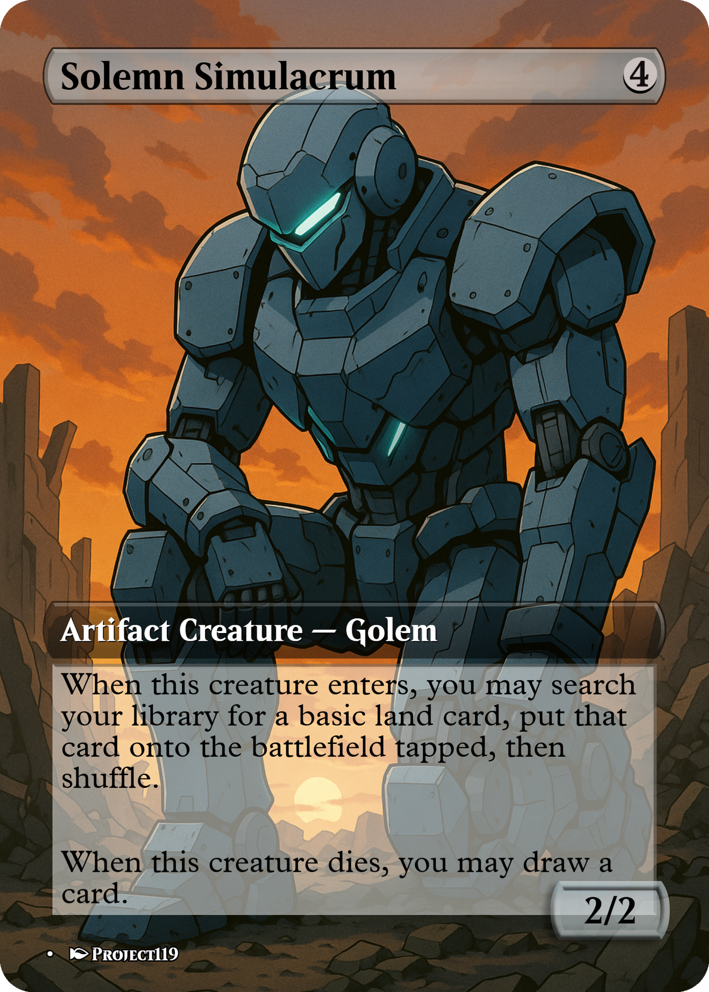 Solemn Simulacrum - Gundam Inspired Magic the Gathering Proxy Card