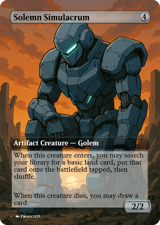 Solemn Simulacrum - Gundam Inspired Magic the Gathering Proxy Card