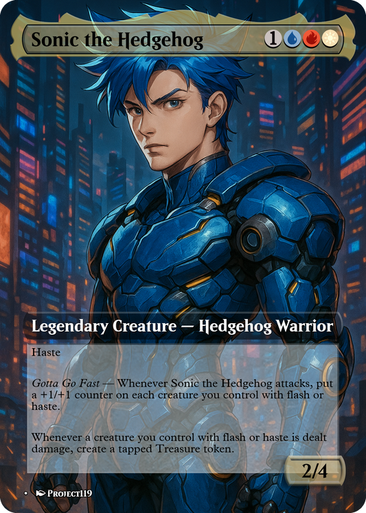 Sonic the Hedgehog - Cyberpunk Rogues Magic the Gathering Proxy Card