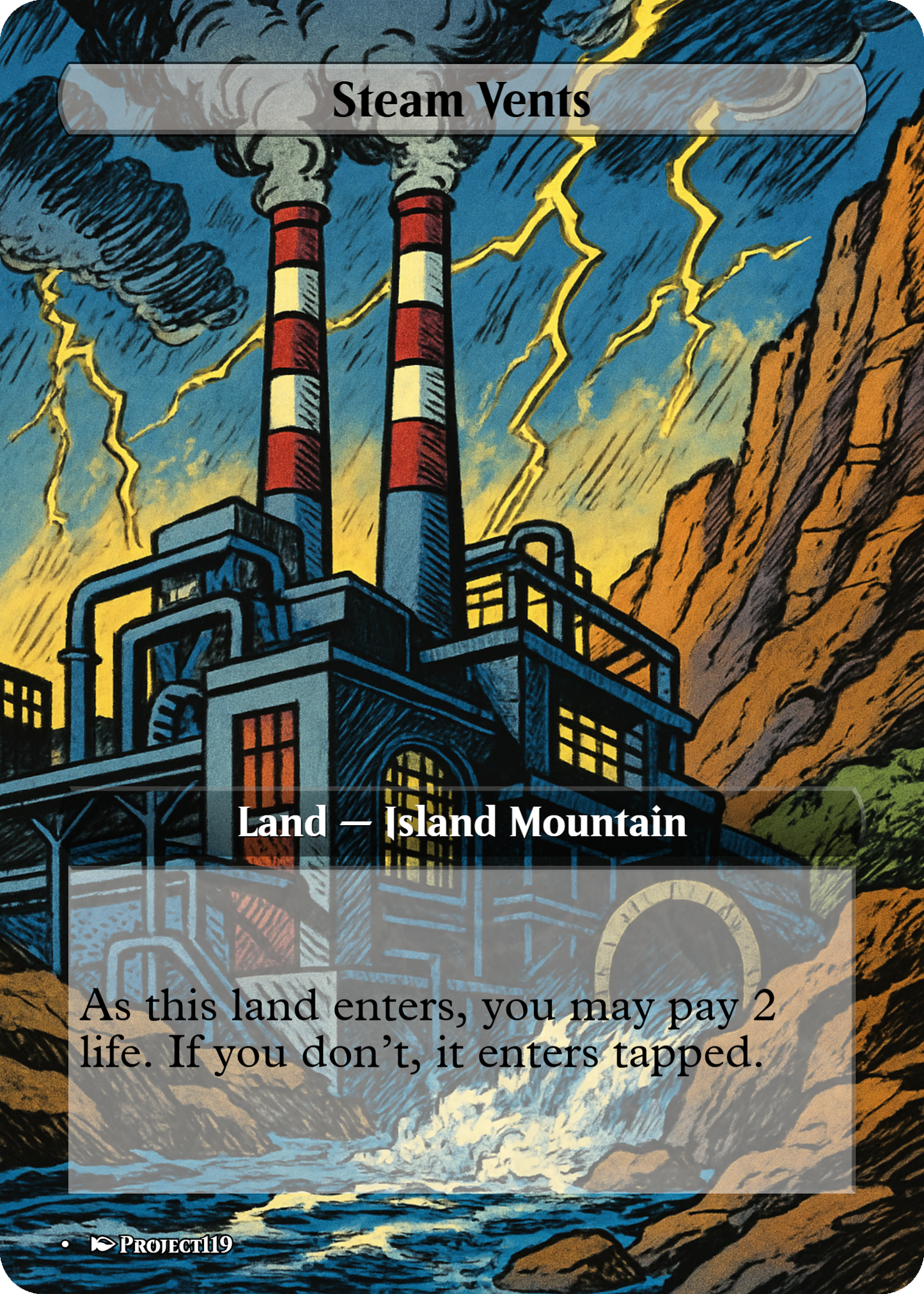 1980s Comic Art Inspired 18 Land Grixis Commander Starter Bundle - Magic the Gathering Proxy Cards
