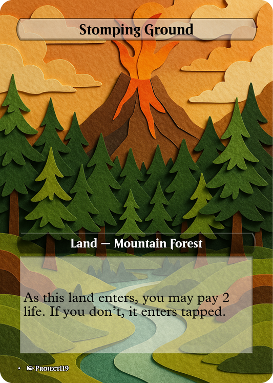 Papercraft Inspired Mega 62 Land Bundle - Magic the Gathering Proxy Cards