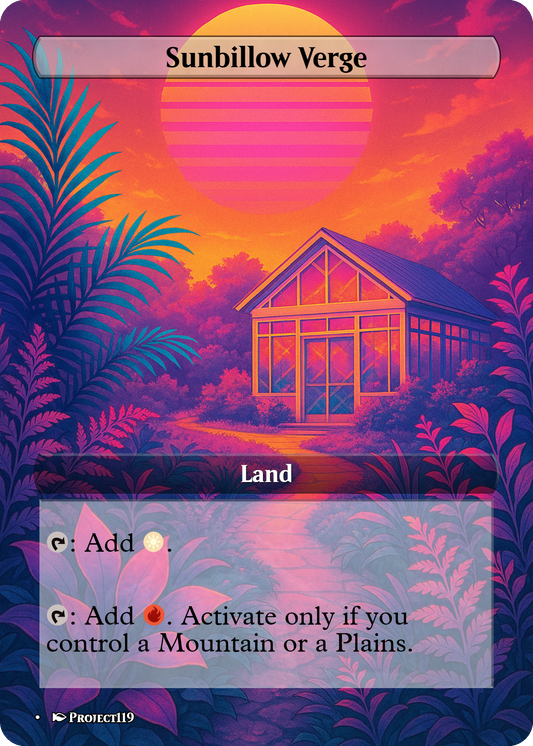 Vaporwave Inspired 10 Verge Land Bundle - Magic the Gathering Proxy Cards