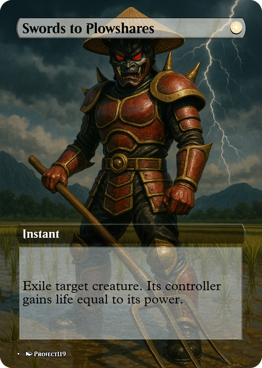 Swords to Plowshares - Sentai Inspired Magic the Gathering Proxy Card