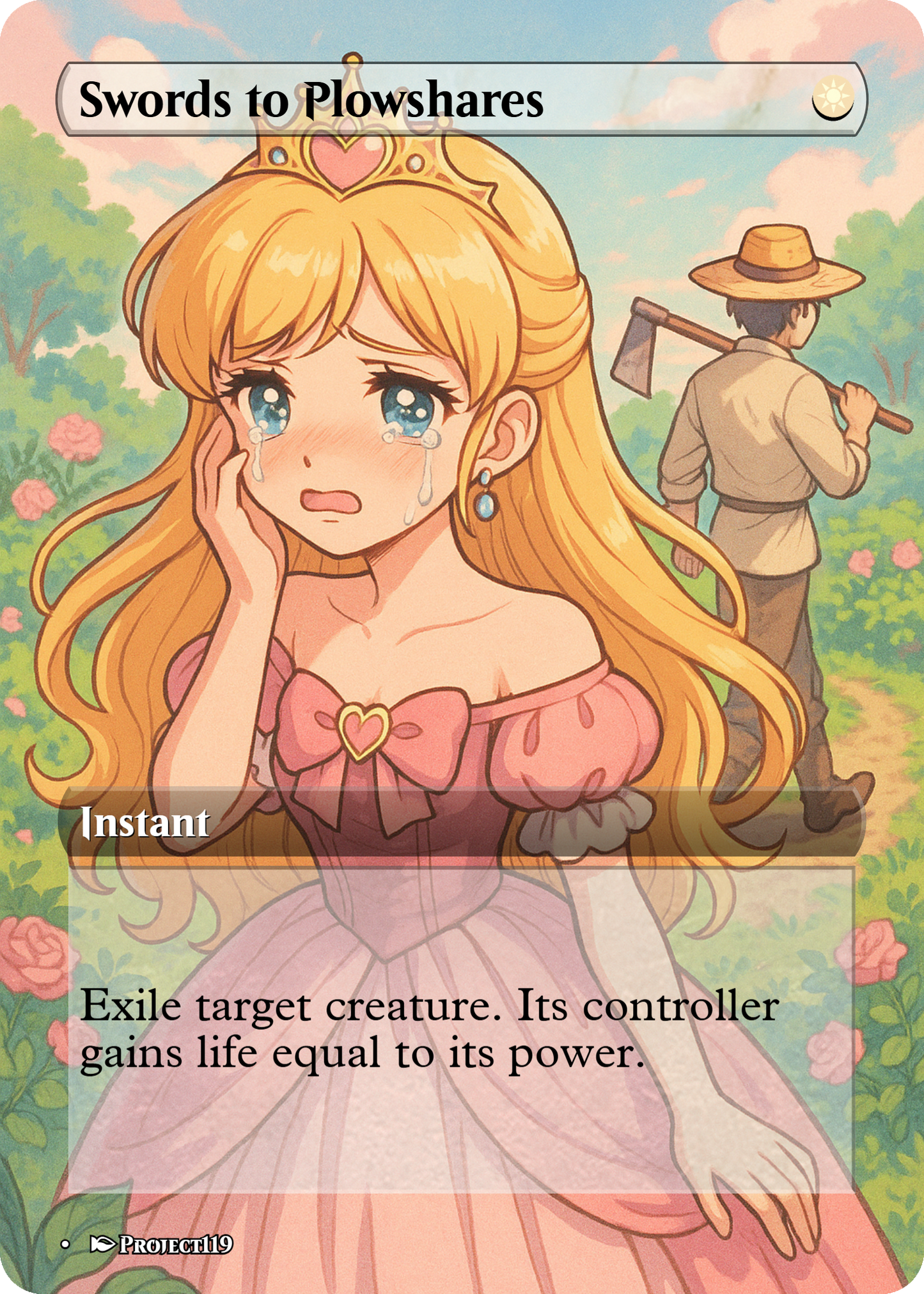 Swords to Plowshares - Shoujo Inspired Magic the Gathering Proxy Card