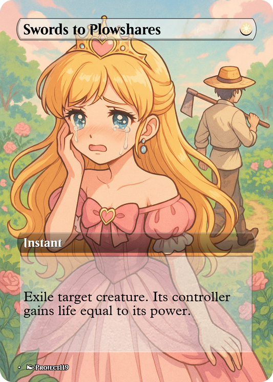 Swords to Plowshares - Shoujo Inspired Magic the Gathering Proxy Card