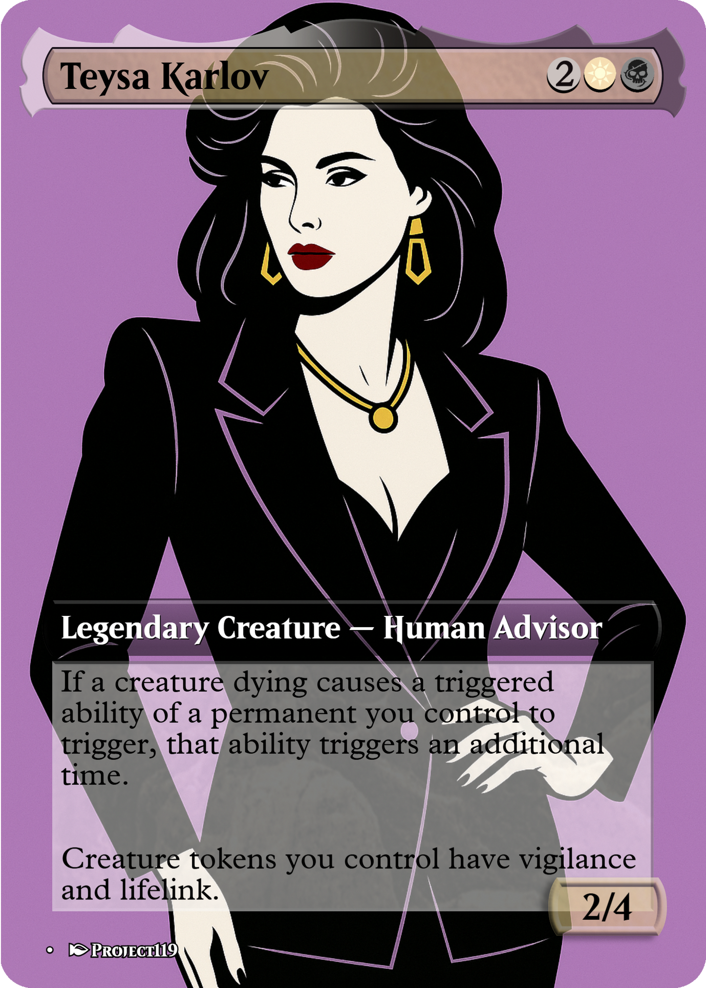 Teysa Karlov - Nagel Inspired Magic the Gathering Proxy Card