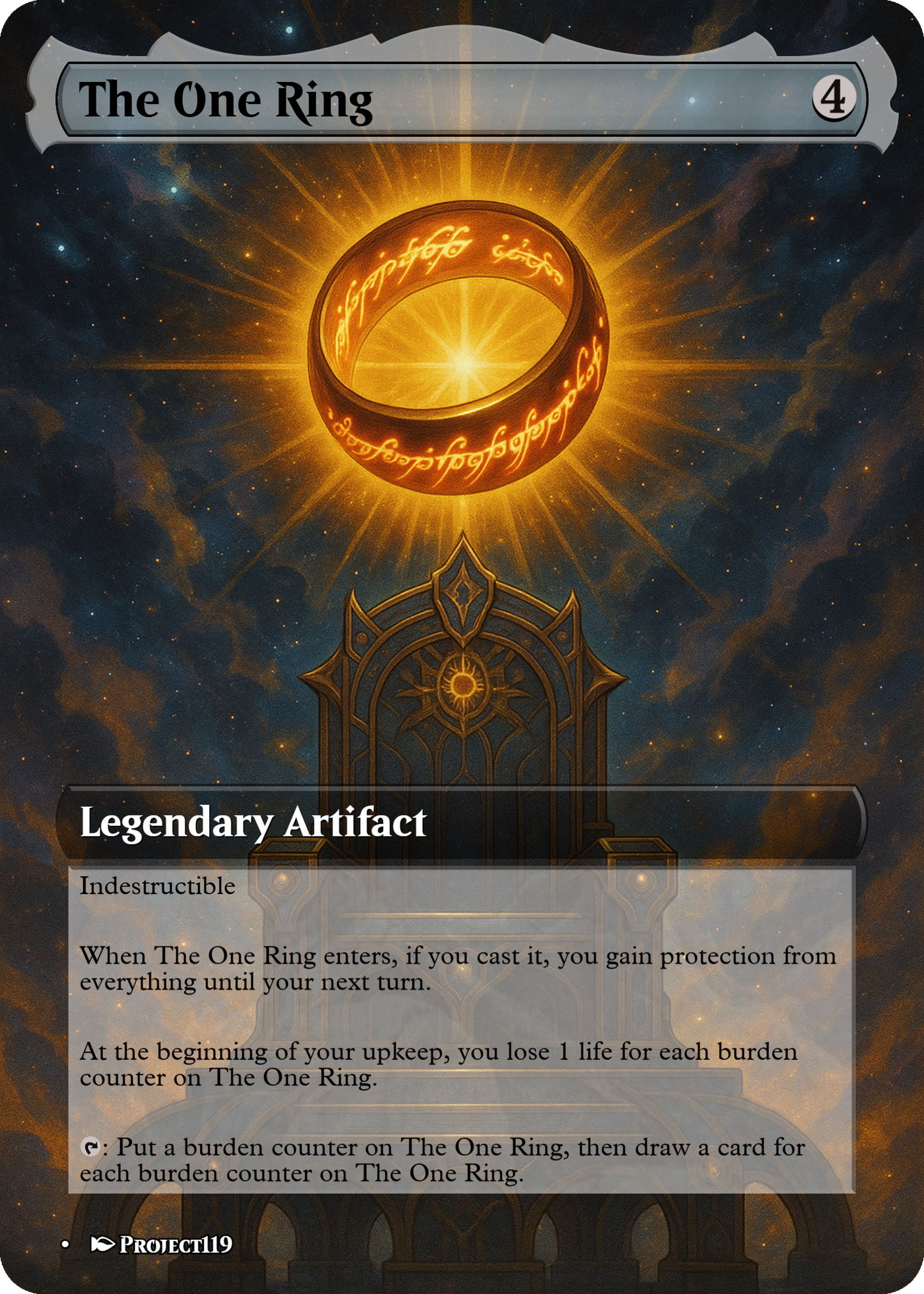 The One Ring - Celestial Art Inspired Magic the Gathering Proxy Card