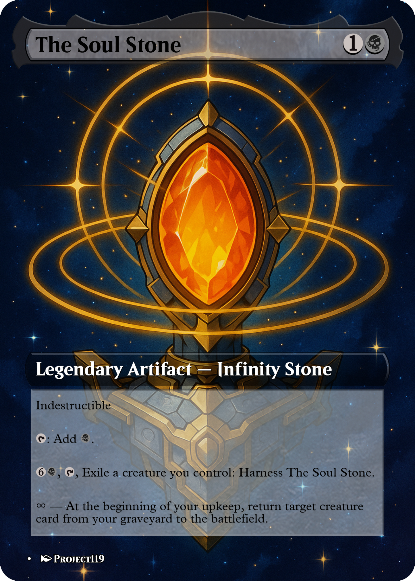 The Soul Stone - Celestial Art Inspired Magic the Gathering Proxy Card