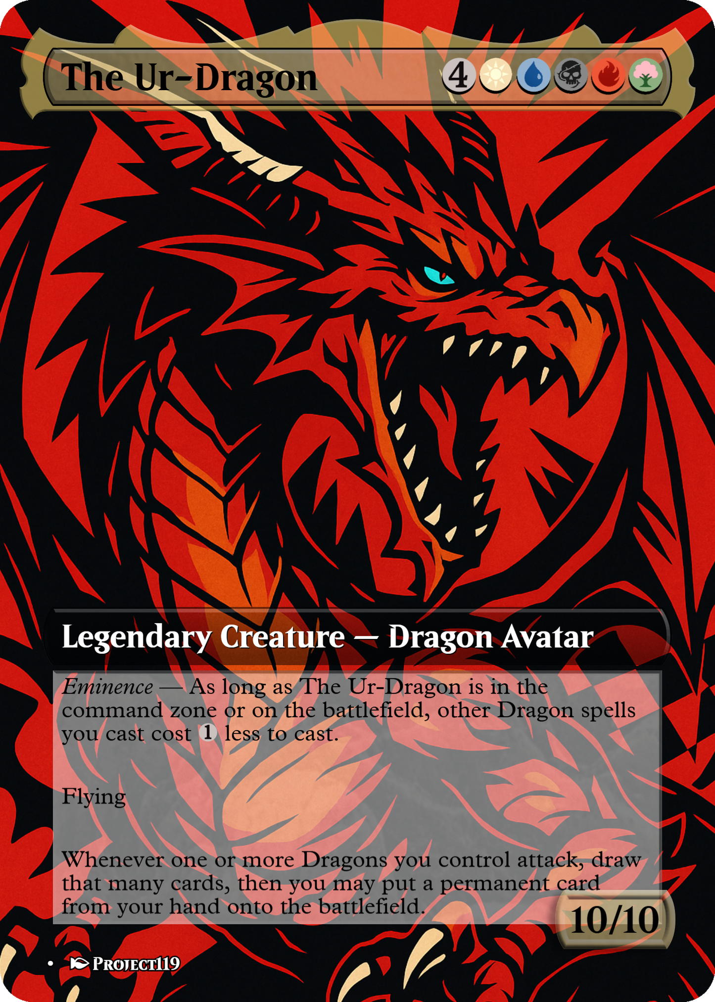 The Ur-Dragon - Persona Inspired Magic the Gathering Proxy Card