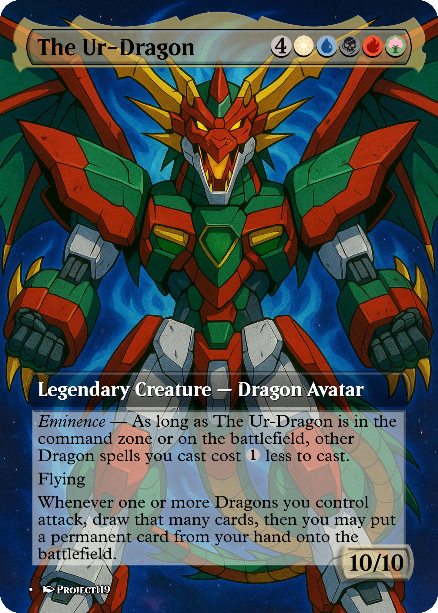 The Ur-Dragon - Gundam Inspired Magic the Gathering Proxy Card