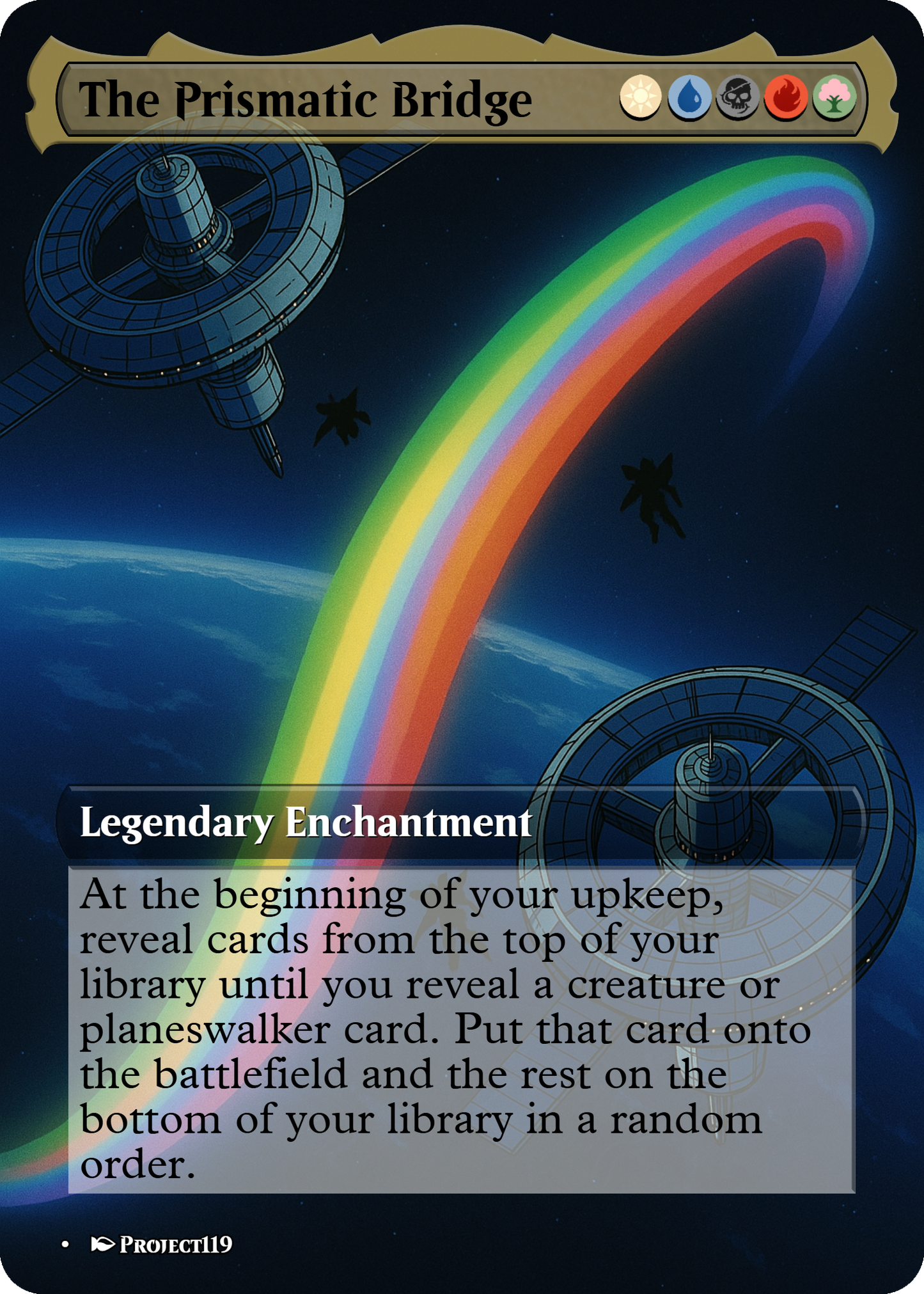 Esika, God of the Tree//The Prismatic Bridge - Gundam Inspired Magic the Gathering Proxy Card