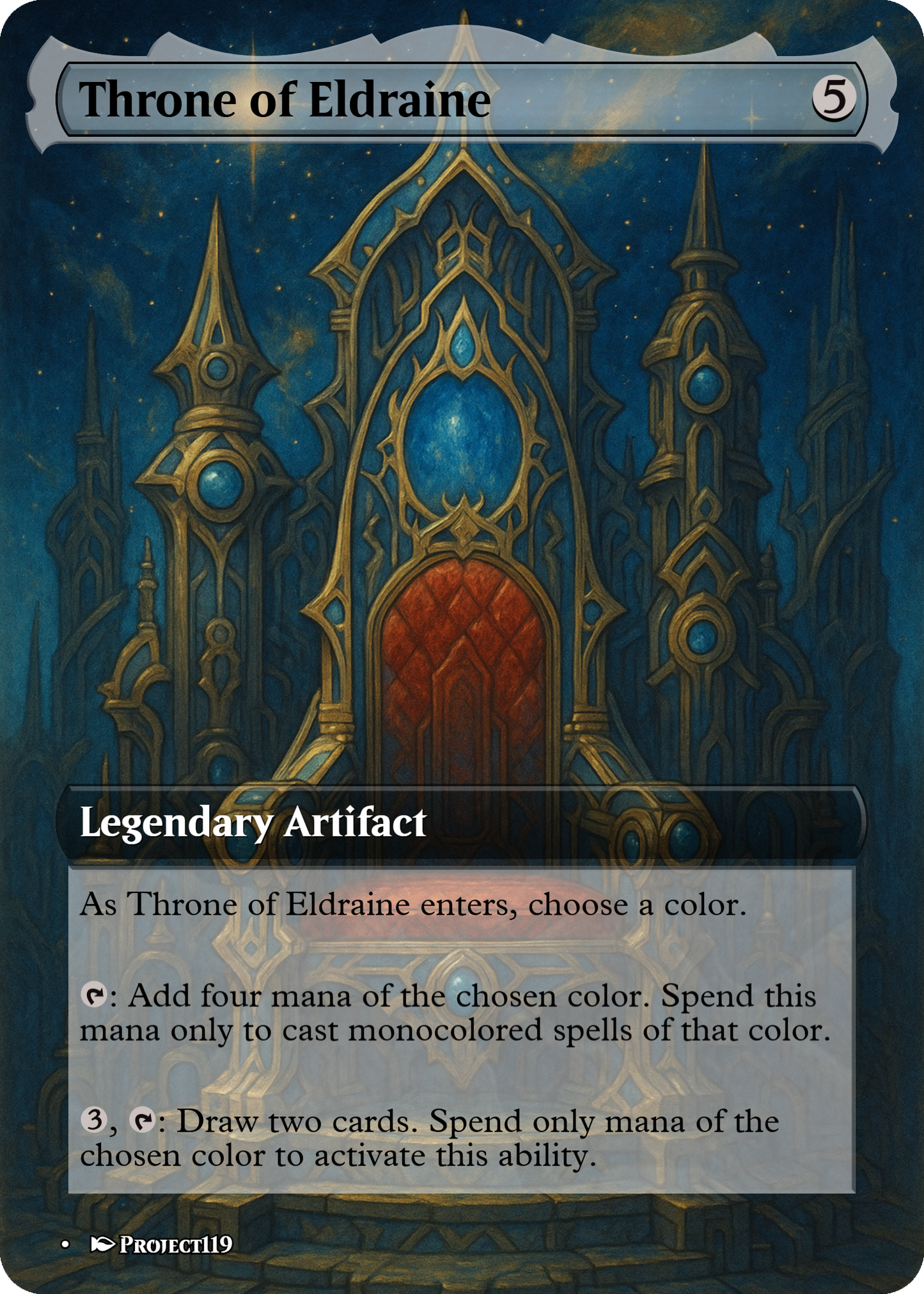 Throne of Eldraine - Celestial Art Inspired Magic the Gathering Proxy Card