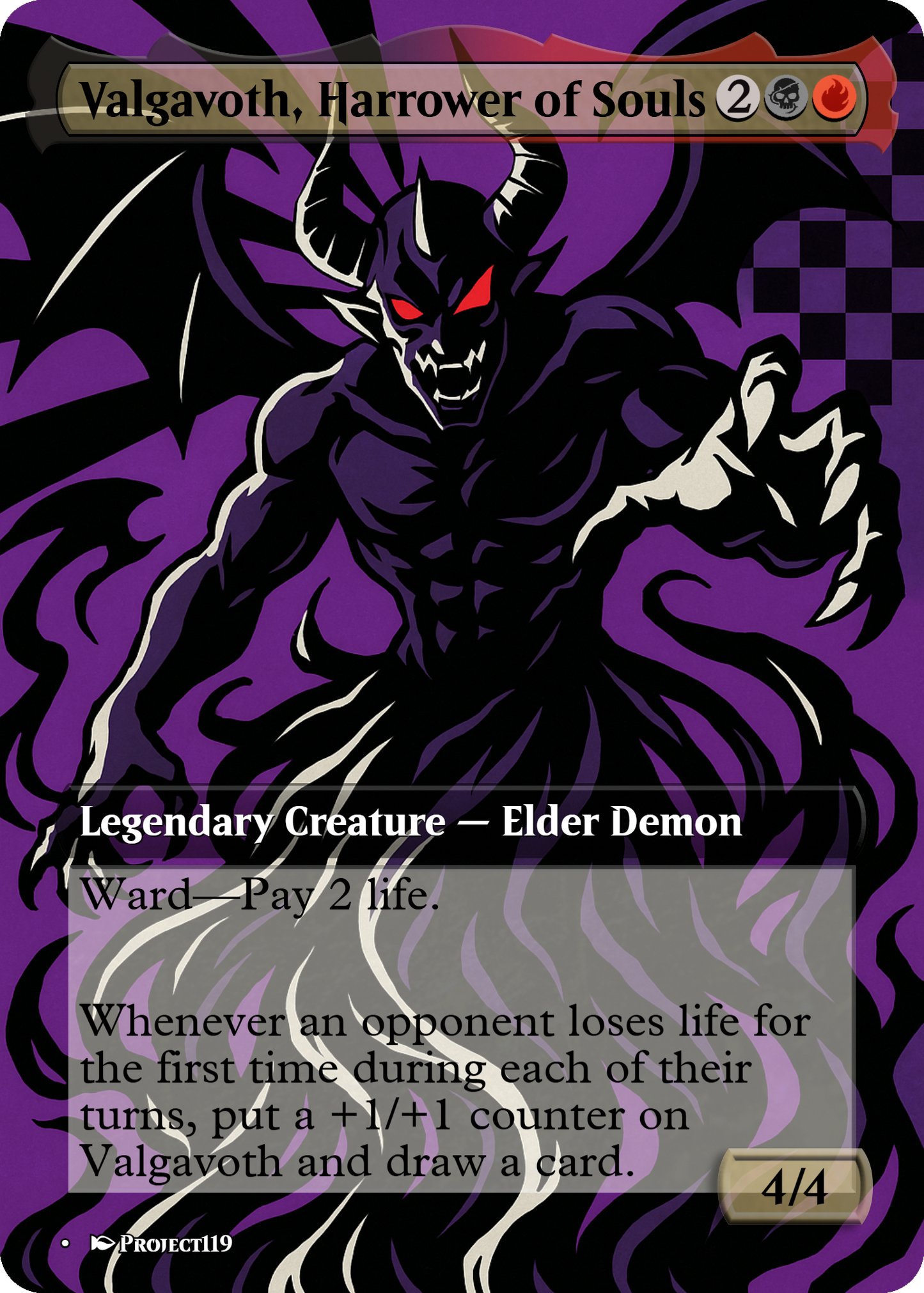Valgavoth, Harrower of Souls - Persona Inspired Magic the Gathering Proxy Card