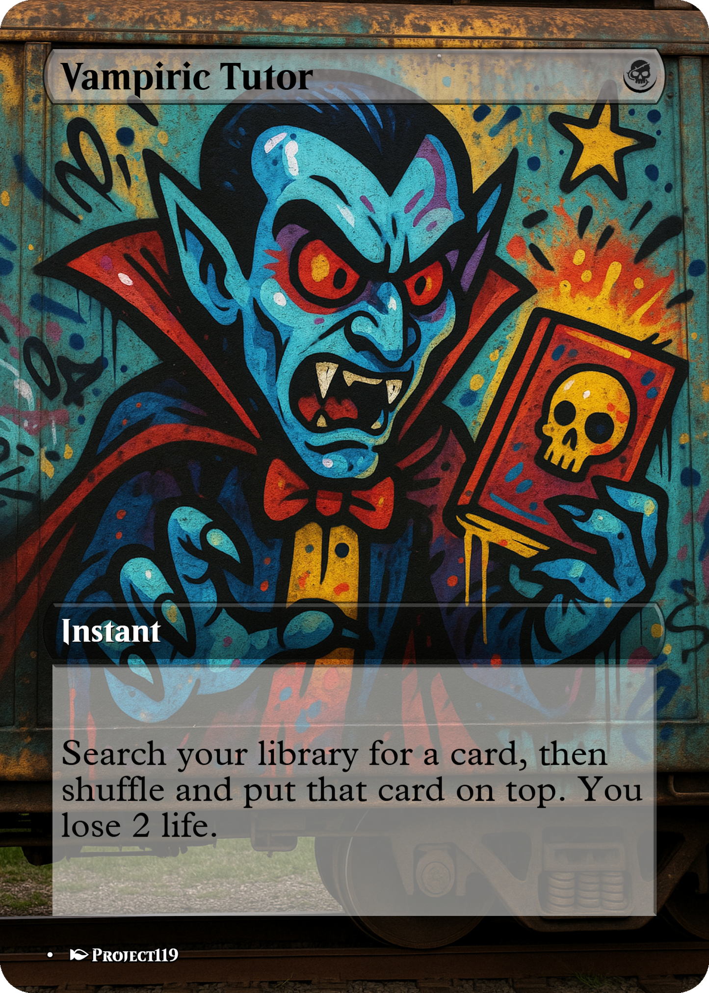 Vampiric Tutor - Graffiti Inspired Magic the Gathering Proxy Card