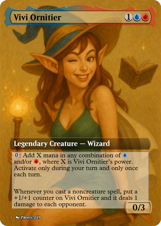 Vivi Ornitier - Pin-up Inspired Magic the Gathering Proxy Card