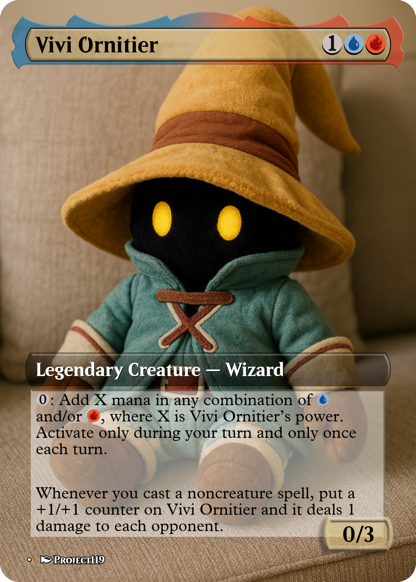 Vivi Ornitier - Plushie Inspired Magic the Gathering Proxy Card