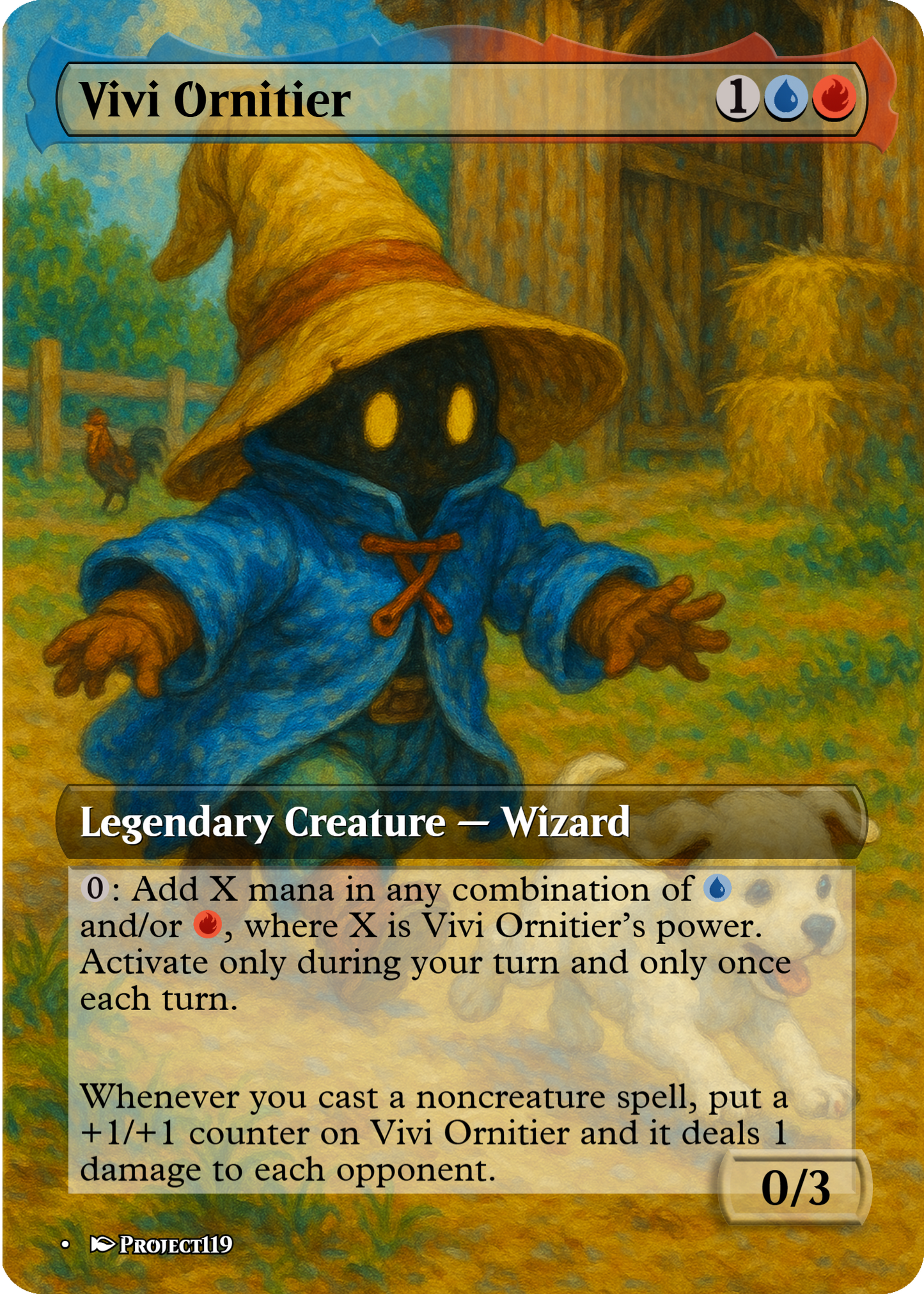 Vivi Ornitier - Rockwell Inspired Digital Pin upMagic the Gathering Proxy Card