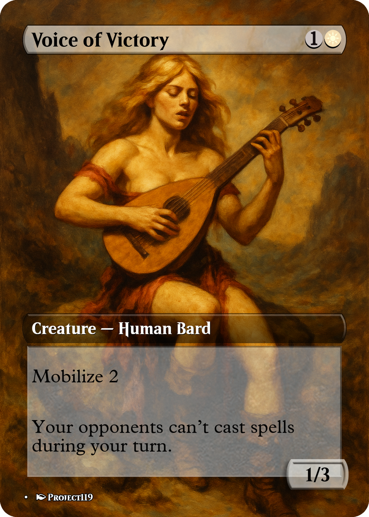 Voice of Victory - Dark Fantasy Inspired Magic the Gathering Proxy Card