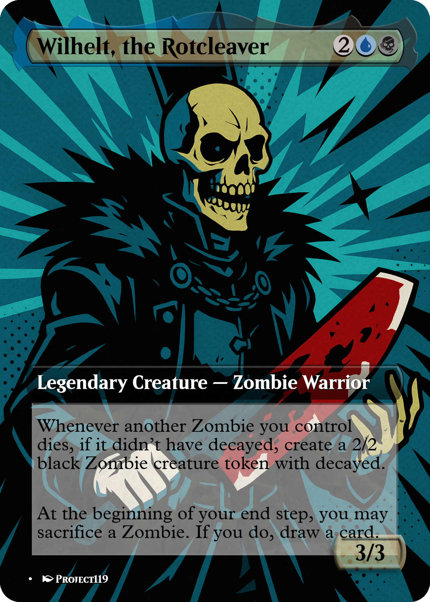 Wilhelt, the Rotcleaver - Persona Inspired Magic the Gathering Proxy Card