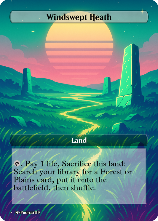 Synthwave Inspired 10 Fetch Land Bundle - Magic the Gathering Proxy Cards