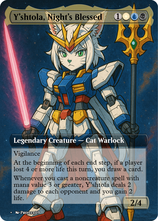 Y'shtola, Night's Blessed - Gundam Inspired Magic the Gathering Proxy Card