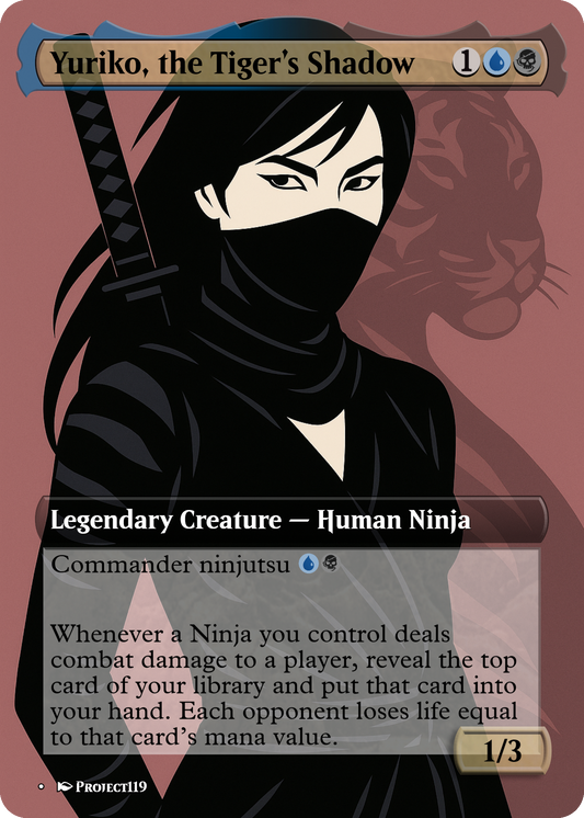 Yuriko, the Tiger's Shadow - Nagel Inspired Magic the Gathering Proxy Card