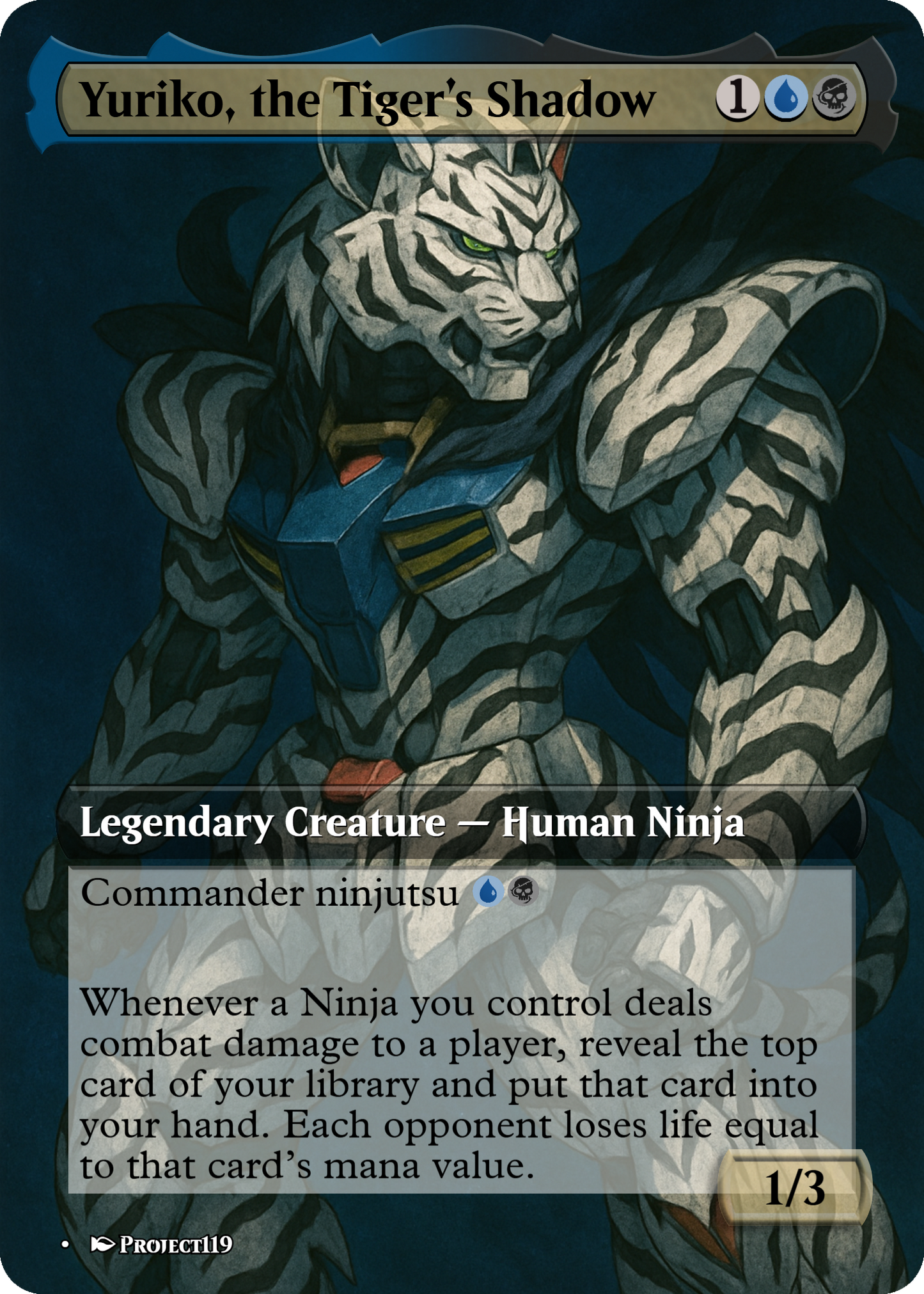 Yuriko, the Tiger's Shadow - Gundam Inspired Magic the Gathering Proxy Card