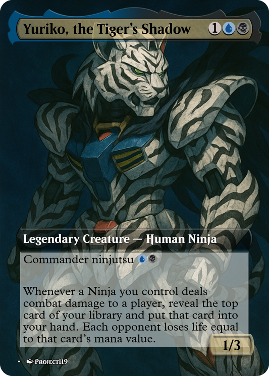 Yuriko, the Tiger's Shadow - Gundam Inspired Magic the Gathering Proxy Card