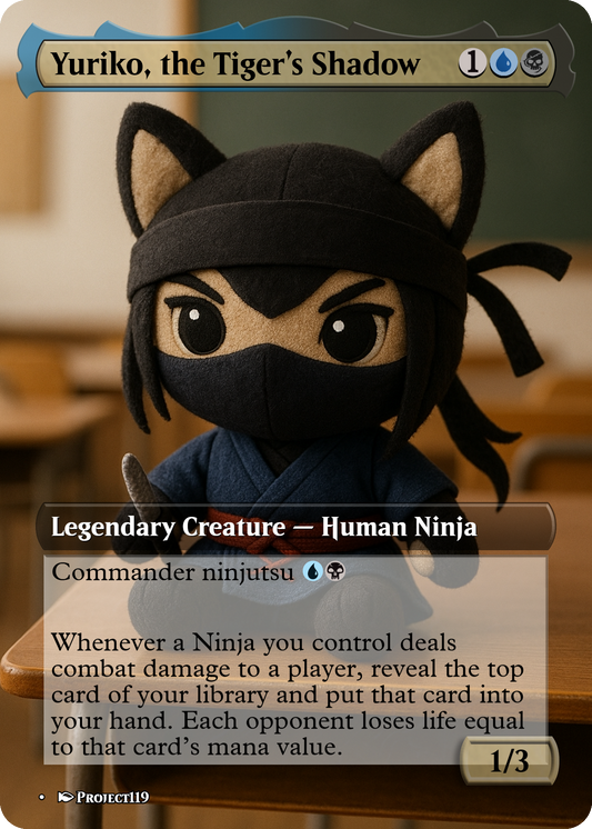 Yuriko, the Tiger's Shadow - Plushie Inspired Magic the Gathering Proxy Card